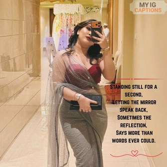 mirror selfie caption