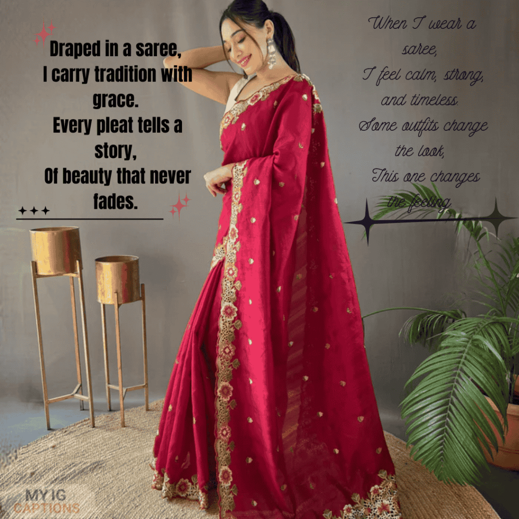 Saree Caption