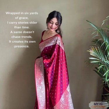 Saree Caption