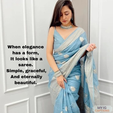 Saree Caption