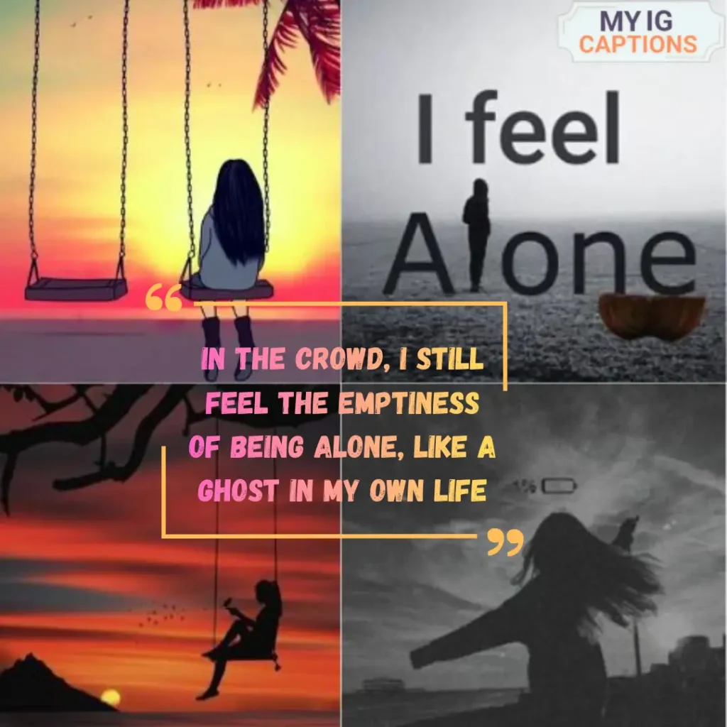 alone sad caption