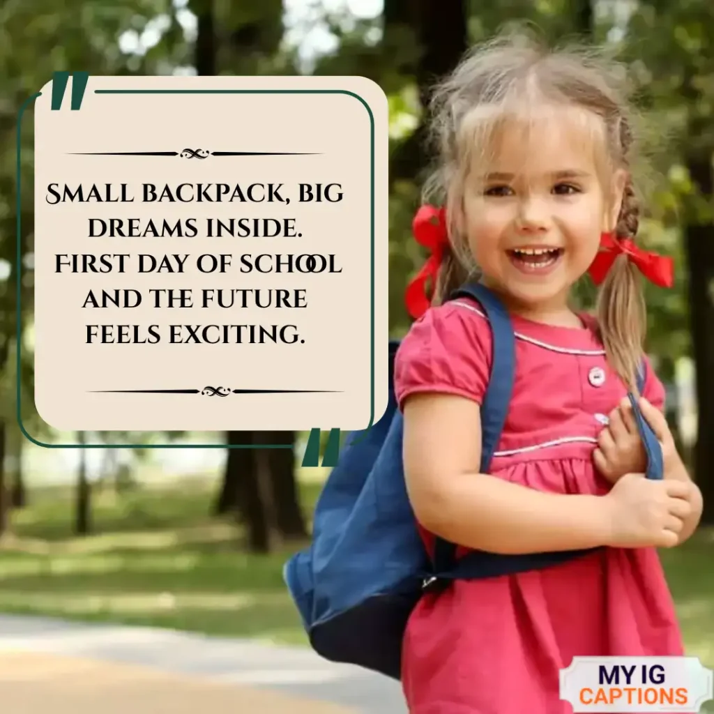 first day school caption