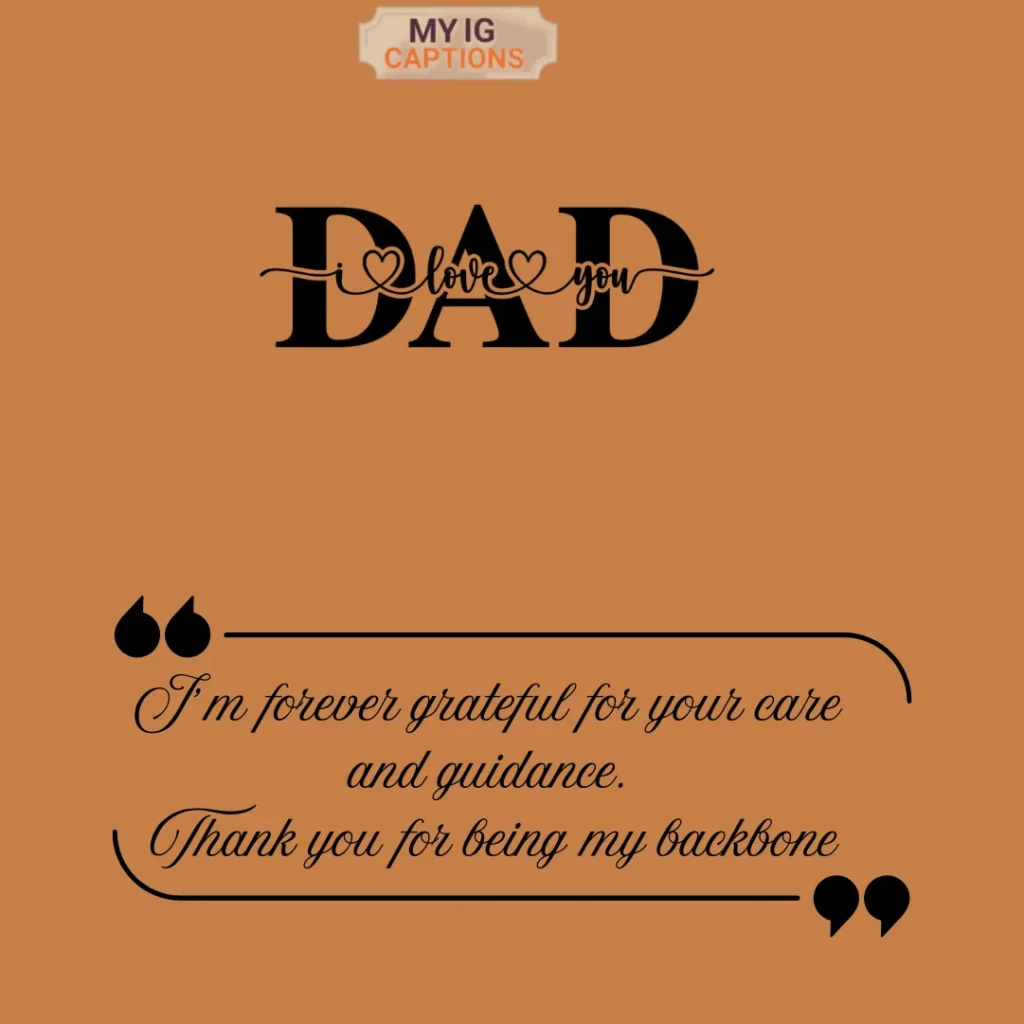 one word caption for father