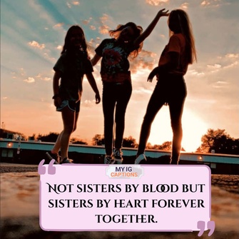 Three Friends Caption