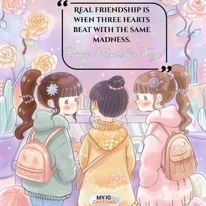 Three Friends Caption