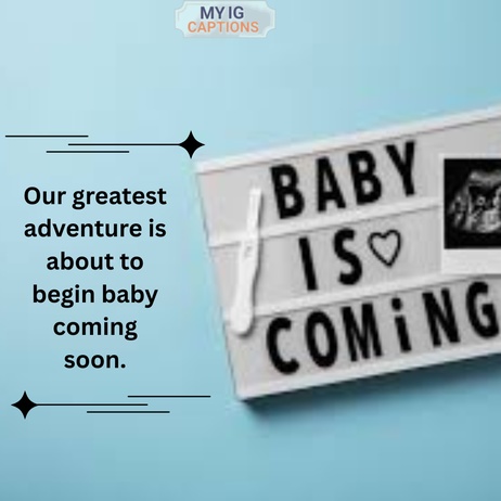baby coming soon caption