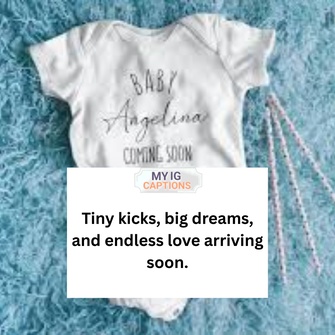 baby coming soon caption
