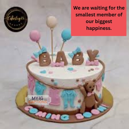 baby coming soon caption