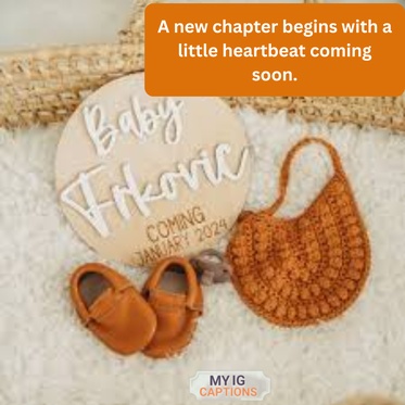 baby coming soon caption