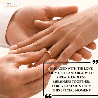 engagement post caption